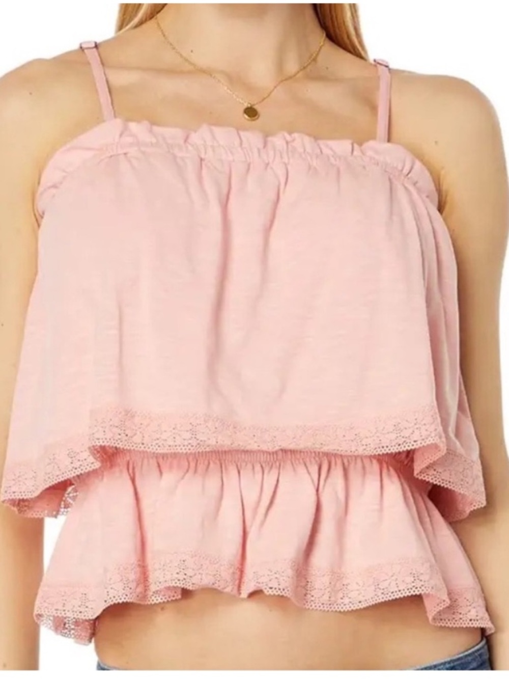 Wrangler Retro Large Top Retro Knit Tank in peach Blossom NWT